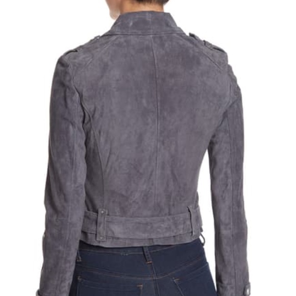 Andrew Marc Charcoal Suede Moto Jacket  NWT - Picture 3 of 4